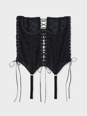 Torrid NWOT Black Lace Underwire Bustier size 4